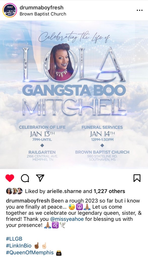 Gangsta Boo's funeral and celebration of life events are announced