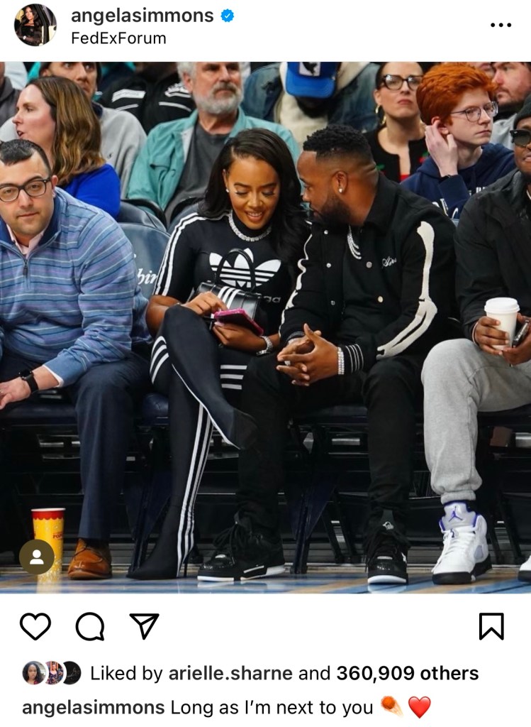 Yo Gotti and Angela Simmons attend Grizzlies game together 