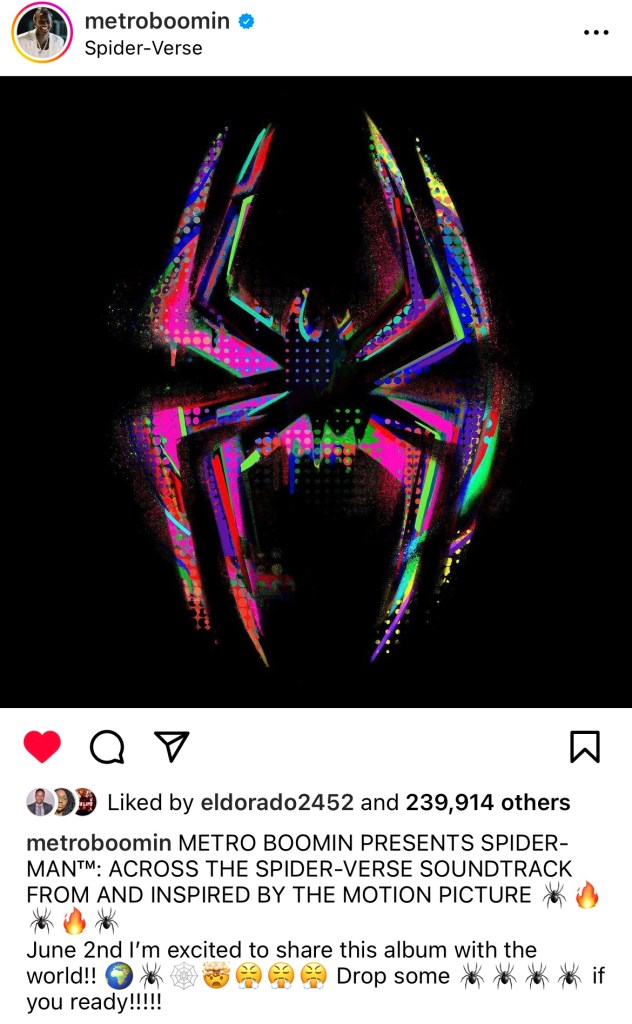 Metro Boomin announces new “Spider-Man“ film soundtrack
