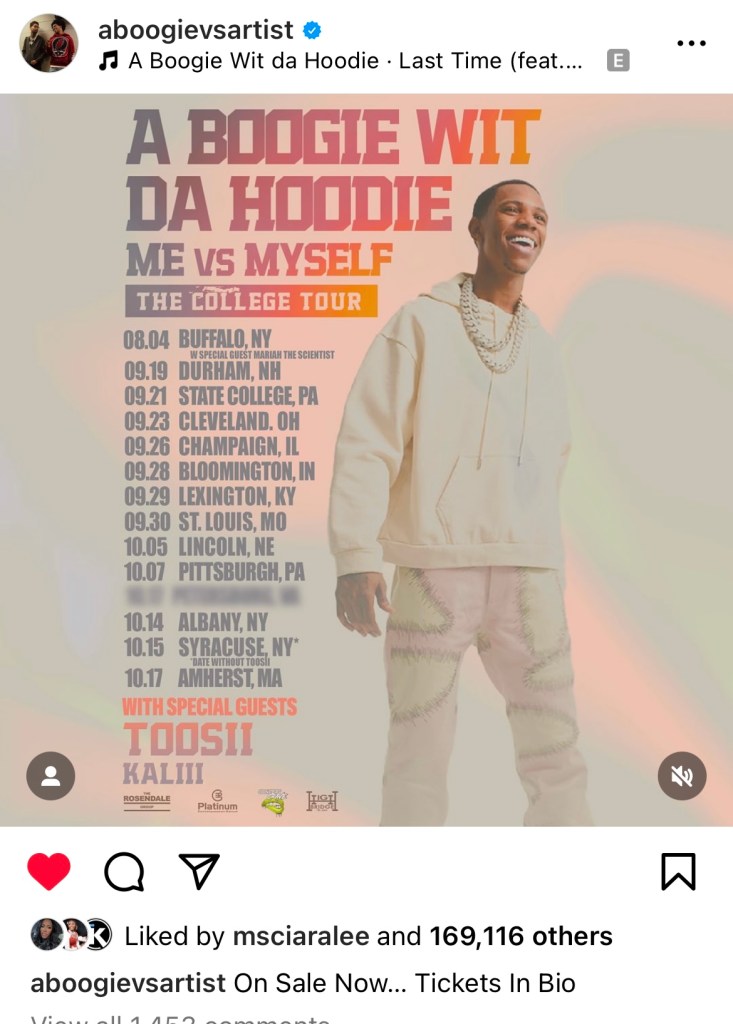 A Boogie Wit Da Hoodie announces upcoming college tour 