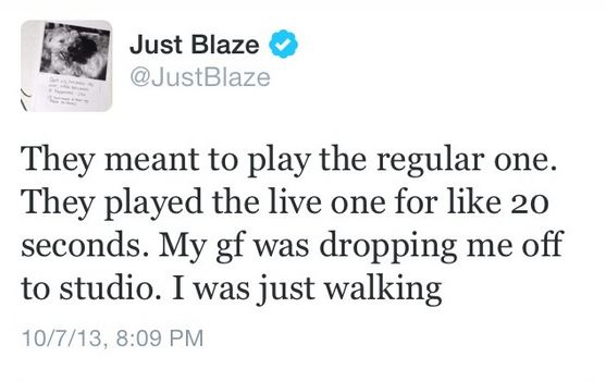 Just Blaze tweet 2