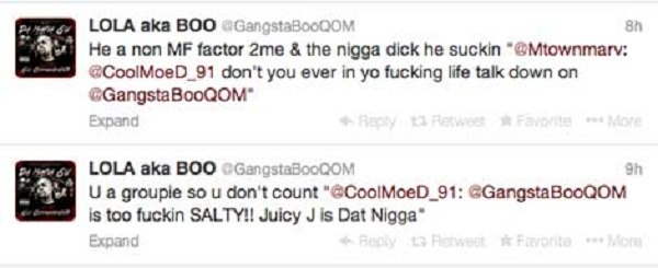 Gangsta Boo tweet 6