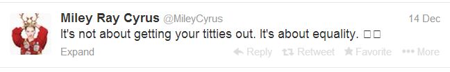 Miley Cyrus tweet 1
