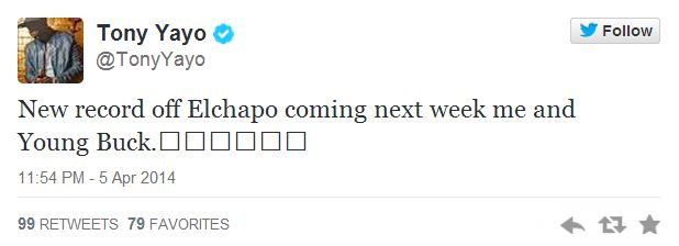 Tony Yayo tweet El Chapo
