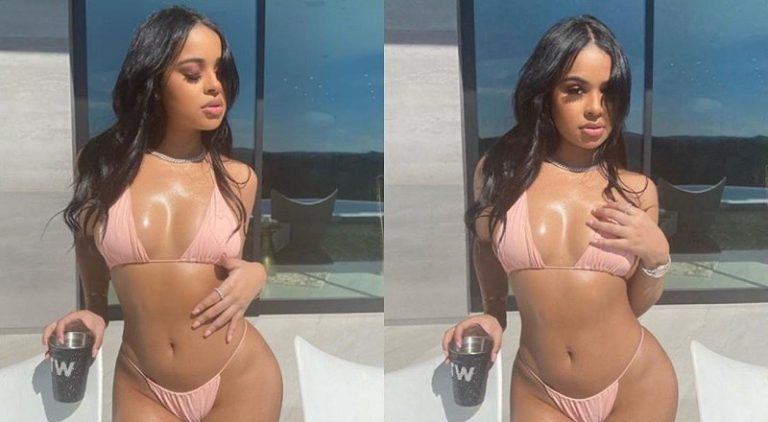 Taina Williams shared bikini photos, celebrating her birthday and Cinco de Mayo 2020. Her boyfriend, rapper G Herbo, commented "Taina Wright" under her photo. Since that is his last name, it's assumed he will propose to her, as she shared the ring emoji in her reply to his comment.