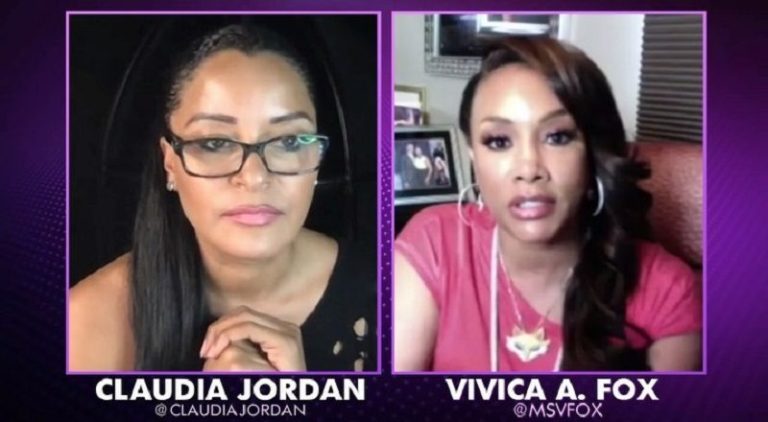 Vivica A. Fox said, without saying, to Claudia Jordan, on her Fox Soul show, "One on One with Claudia Jordan," that she thinks NeNe Leakes is abusing drugs. Fox never actually said the words, but she did touch her nose, and Claudia Jordan added "the sweating." Then, when asking about the rehab, Fox questioned if NeNe was going for mental rehab, or something else.