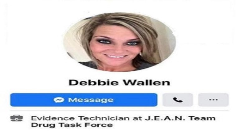 Debbie Wallen is an Evidence Technician at J.E.A.N. Drug Task Force, in Marion, Indiana. Despite her work for law enforcement, she seems to hold people of color in disdain. She shared several racist memes and comments, including Shaquille O'Neal on the Quaker Oatmeal box, jokes about separating colors from whites, in laundry, and shares meme joking about KKK hoods being found near Bubba Wallace's water cooler.