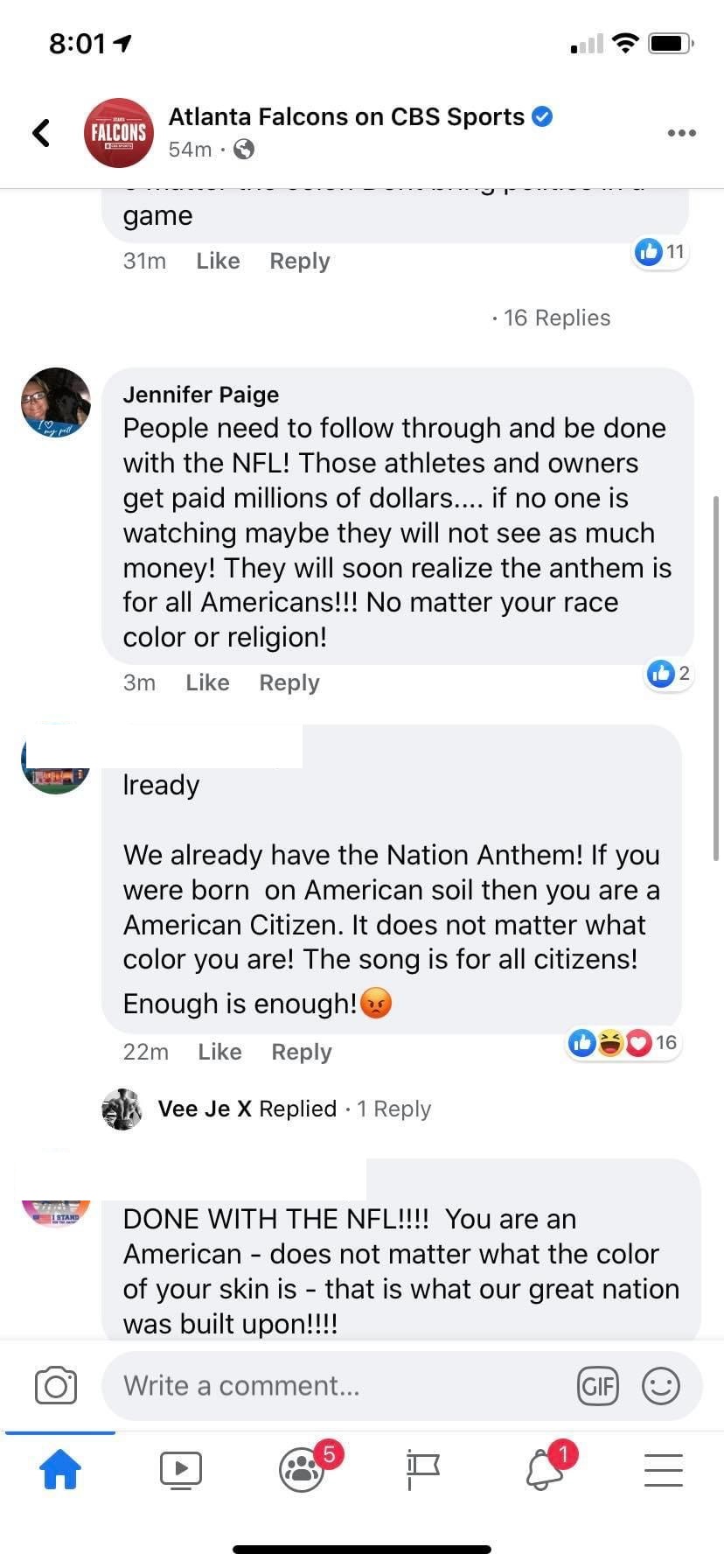 Jennifer Paige, a teacher at Cobb County Schools, in Georgia, is not a fan of the NFL's plans. Yesterday, the NFL announced plans to play the Black National Anthem before the Star Spangled Banner, the official US National Anthem, which takes place before every game. Because of this, Paige angrily says that people need to follow through and not watch the NFL games, to cut into their earnings.