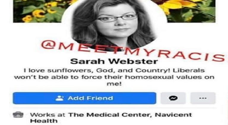 Sarah Webster is an employee at The Medical Center, Navicent Health. The woman was seen on Facebook making openly racist comments. When a man posted "All Lives Matter," Webster, who works in the health care field, argued that only white lives matter, repeatedly.
