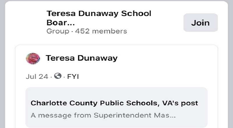 Teresa Dunaway, a school board member for Charlotte County Public Schools, in Virginia is not a fan of George Floyd. When she saw an article about George Floyd's memorial hologram being shown in Richmond, the Virginia state capital, she didn't like it. Posting onto Facebook, Dunaway said "stupid as hell," boldly adding "Yes I said it!"