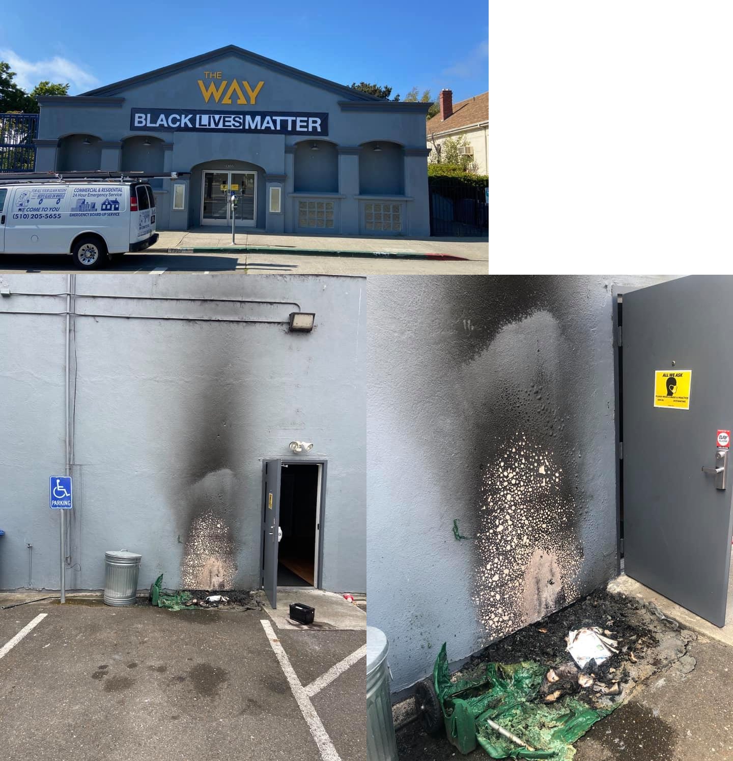 Michael McBride, of Berkeley, California, shared photos of his church, on Facebook. This wasn't a happy moment, though, McBride was highly upset. So much for respecting the church, as an arsonist tried to burn his church, The Way Christian Center, after they posted #BlackLivesMatter on the front of their building.