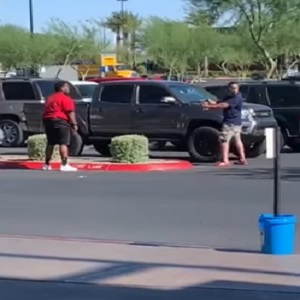 Steven Nowak shared a video on Facebook of two men who got into an altercation. On the video, all that was shown was a white man pointing a gun at a black man, cocking it several times, as the black man hurled insults and slurs at him, egging him onto shoot him. Meanwhile, a man wearing a mask tried to break things up, as onlookers watched. An eyewitness claims the fight broke out, due to the black man nearly running the white man over and, instead of simply talking, jumping out of his vehicle to immediately begin screaming and cursing.
