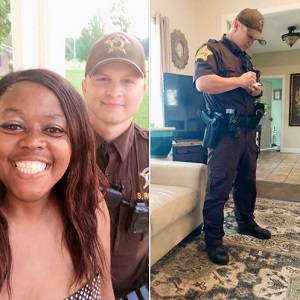 Jeannine Lee Lake revealed on Facebook that she was being harassed, with the Pence package. She blames this on the Indiana GOP, trying to intimidate her and her staff. When she reported this, police officer, Aaron Lake, came to her aid, revealing she and her team have the full protection of the local police force.