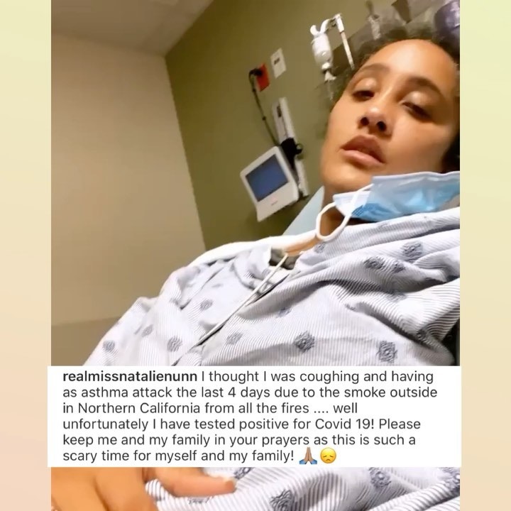 Natalie Nunn shared some unfortunate news, on Instagram. She revealed she tested positive for COVID-19, asking for prayers during this tough time. Originally, she thought she was having asthma attacks, due to the California wildfires.