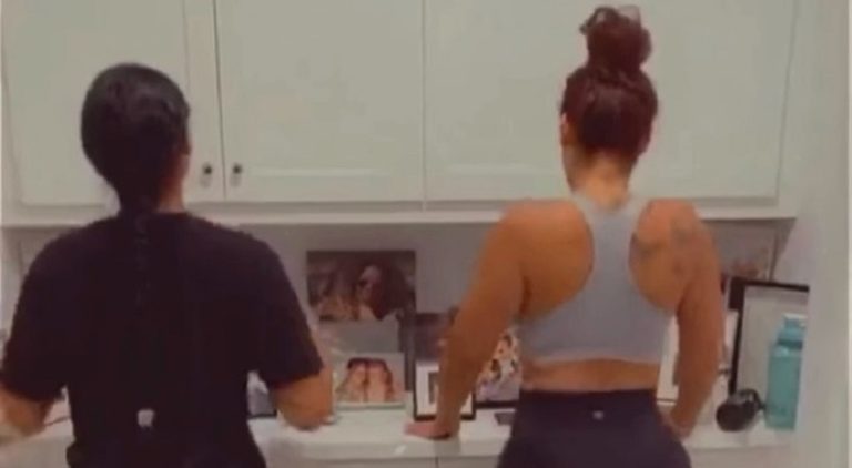Evelyn Lozada and her daughter, Shaniece, were spending mother/daughter time together. The ladies were dancing and definitely shaking what they had. Their dancing turned into a twerk-off, which the fellas most definitely appreciated.