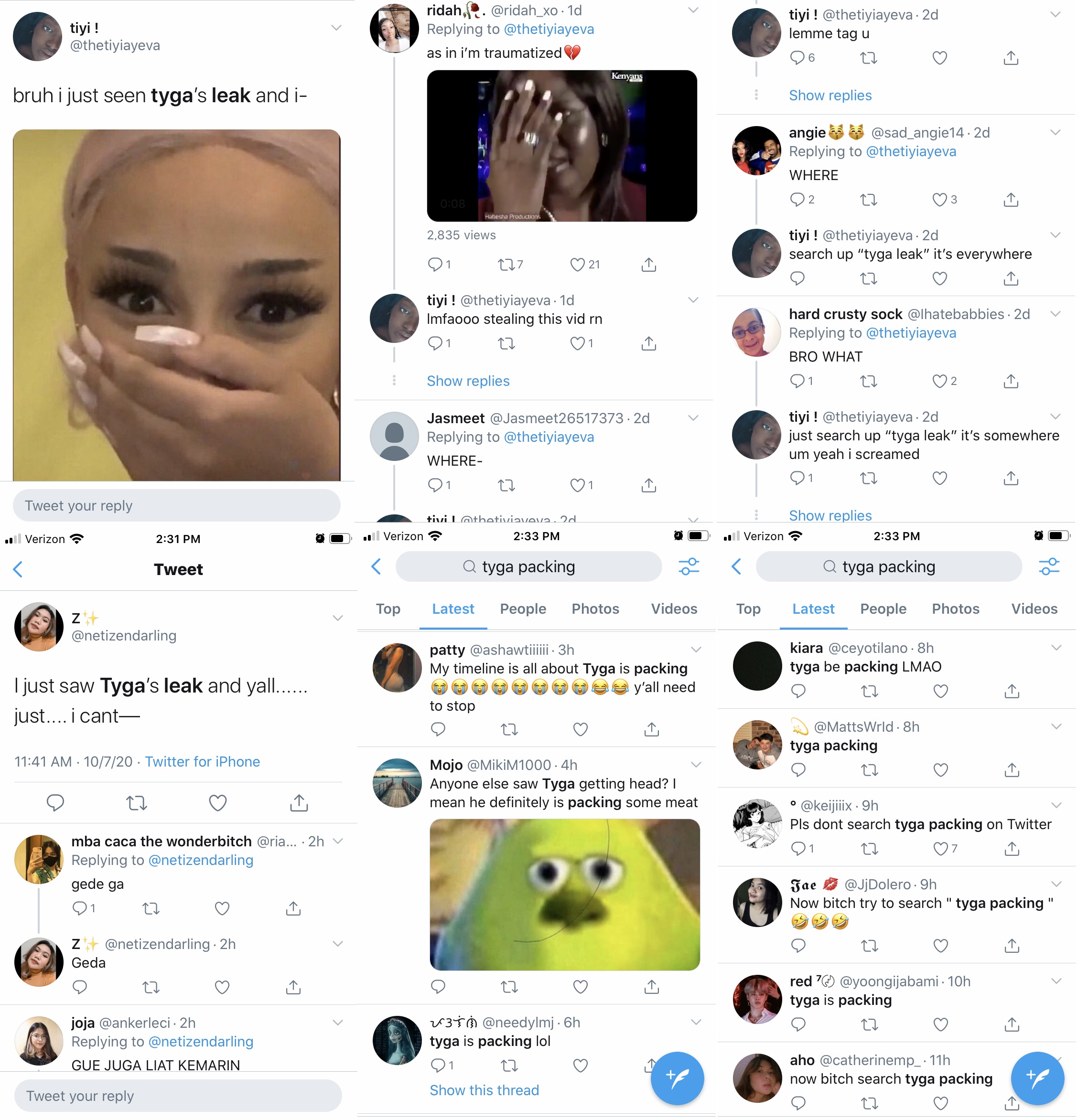 Tyga has definitely had Twitter on lock, since last night. Recently, Tyga joined OnlyFans, and somebody leaked a video of a woman servicing him. This video has since gone viral, on Twitter, with ladies having a lot to say about him, saying he's "packing."