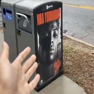 NBA Youngboy ad trashcan