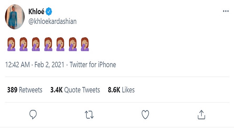 Khloe Kardashian colored Twitter emoji