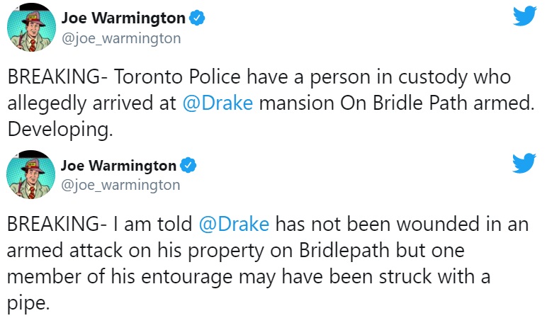 Drake Toronto mansion armed intruder