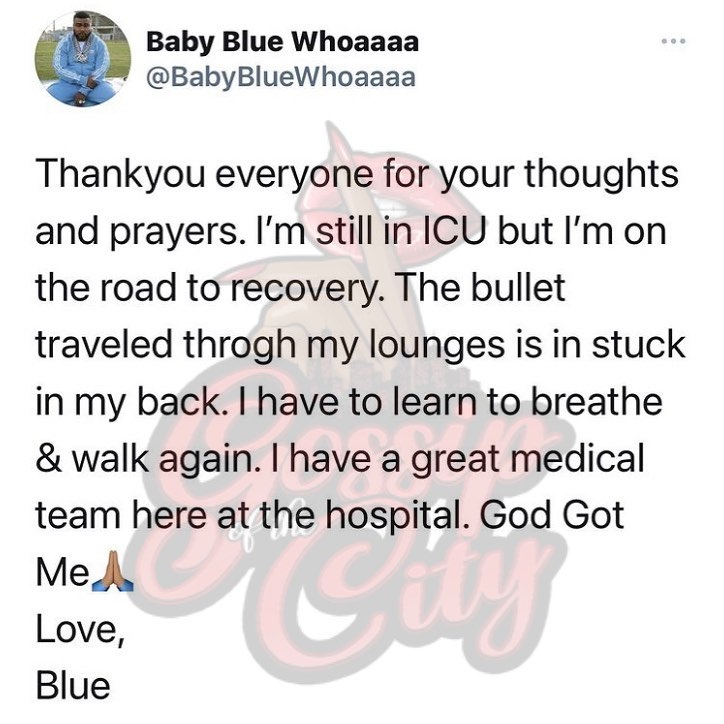 Baby Blue Whoaaaa ICU recovery