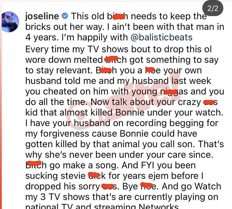 Joseline Hernandez Faith Evans cheated on Stevie J son Bonnie Bella