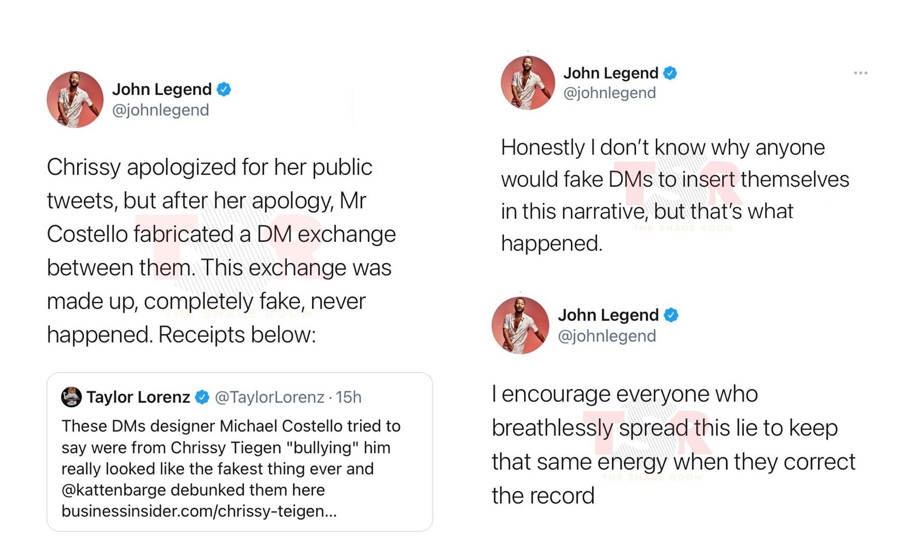John Legend accuses Michael Costello of sharing fabricated DMs from Chrissy Teigen