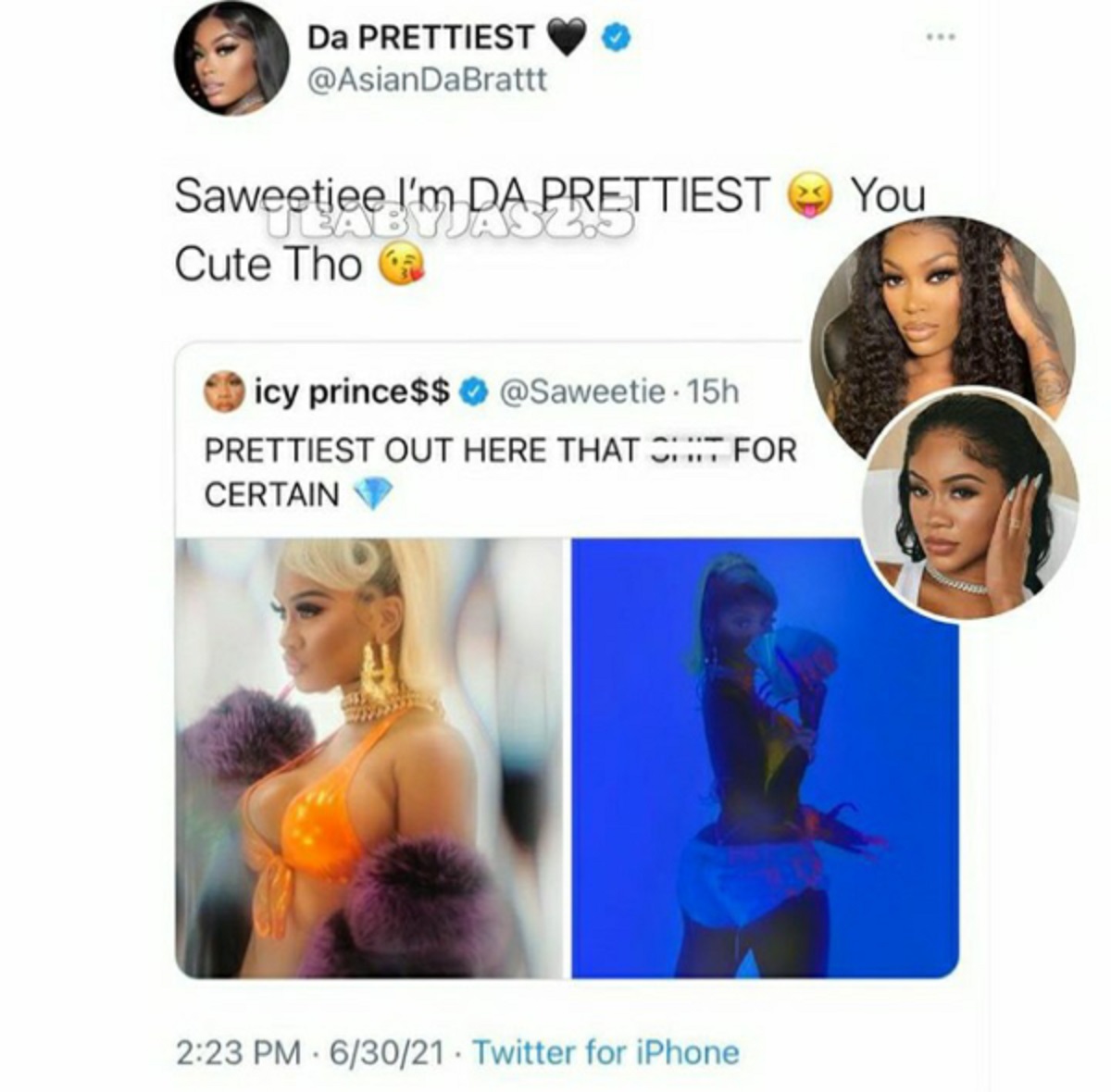 Asian Doll tells Saweetie that she is the prettiest