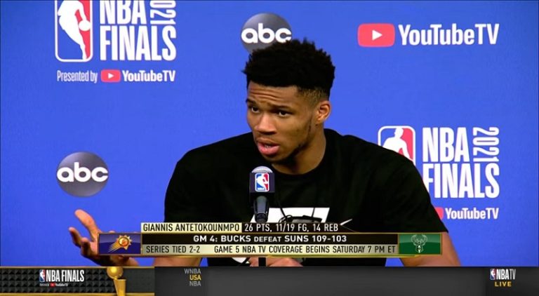 Giannis NBA Finals postgame interview Game 4