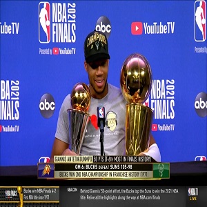 Giannis postgame interview Game 6 of 2021 NBA Finals talks winning title