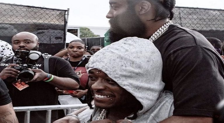Lil Uzi Vert and James Harden piggyback photo goes viral as Twitter calls them gay