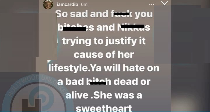 Cardi B blasts people trying to justify Mercedes Morr's murder
