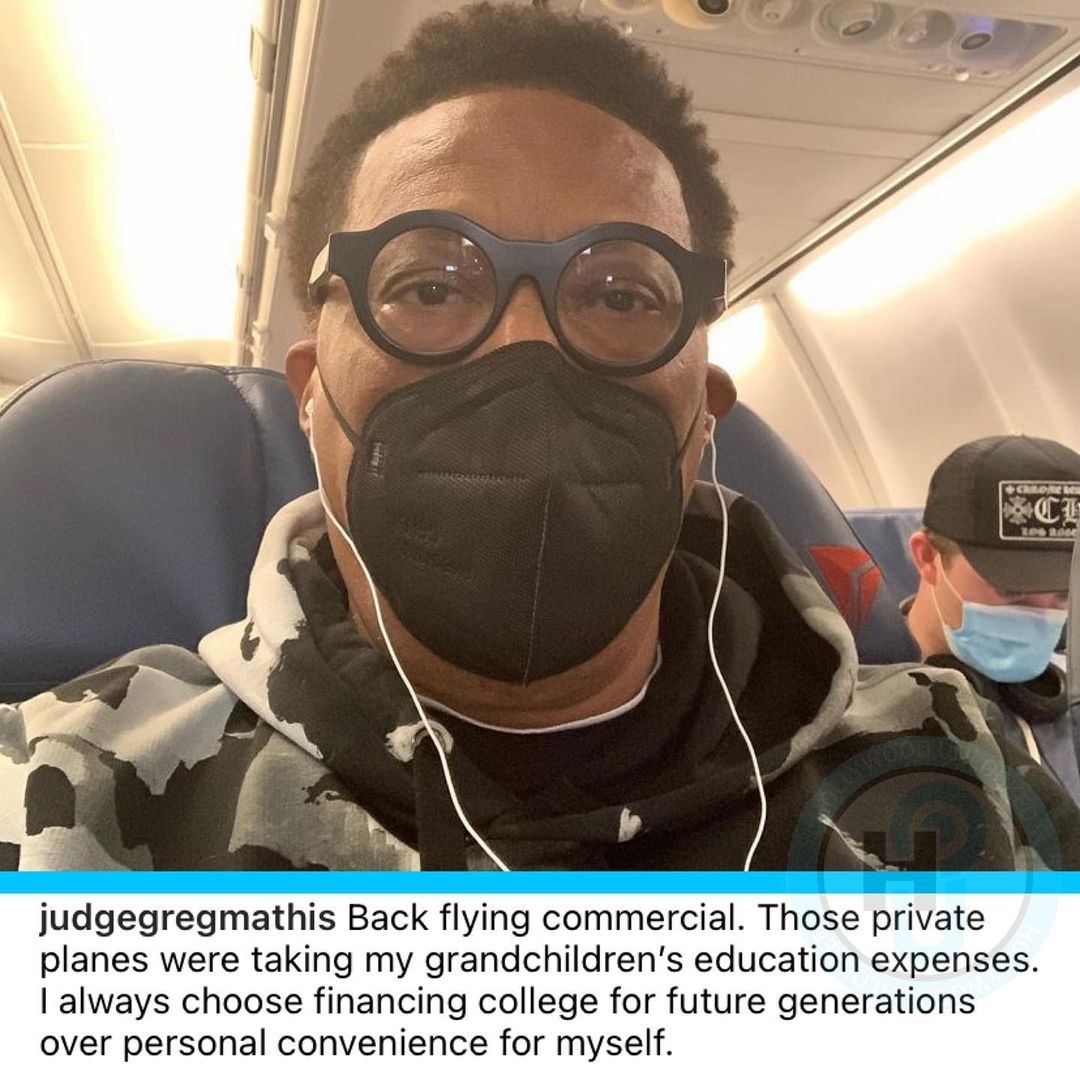 Judge Mathis reveals he is flying commercial because private planes take away from his grandchildren's college expenses