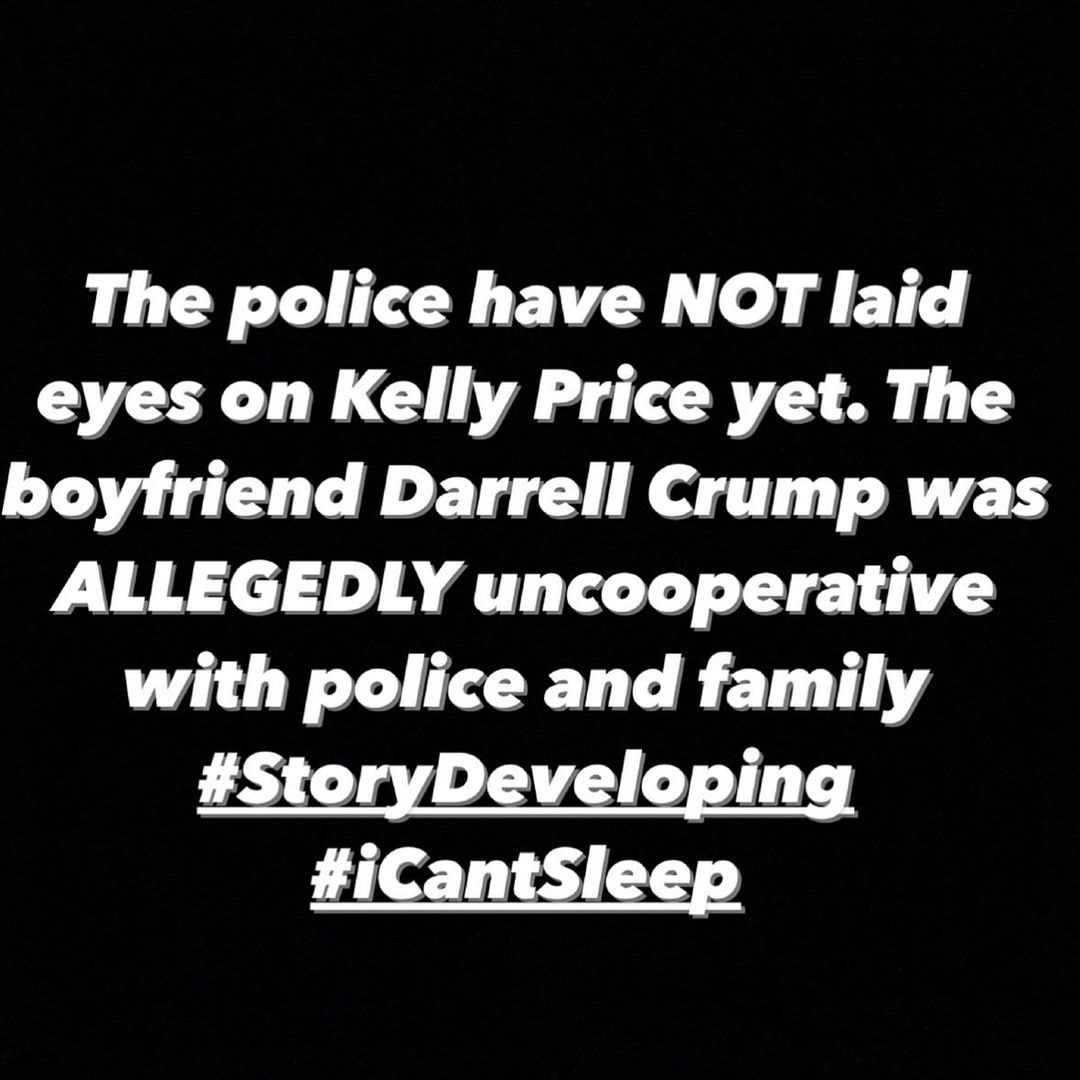 Kelly Price's sister says she still hasn't heard from her, nor has anyone from the family, to not believe the attorney, as Kelly's boyfriend is not being cooperative with the police