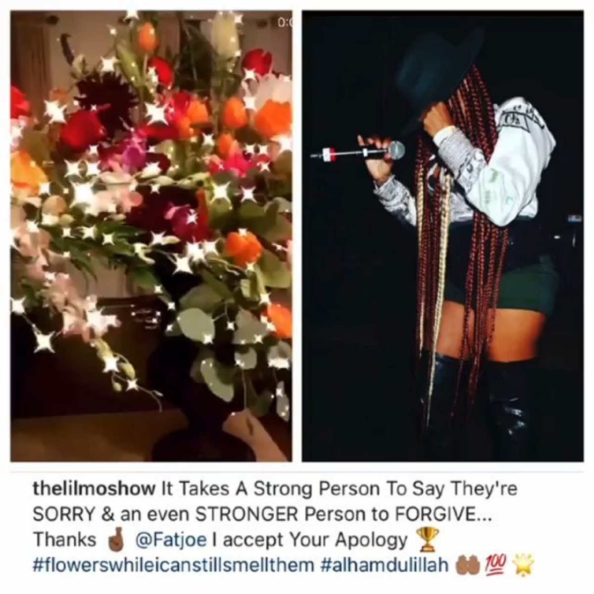 Lil' Mo accepts Fat Joe's apology, after he sent flowers to her