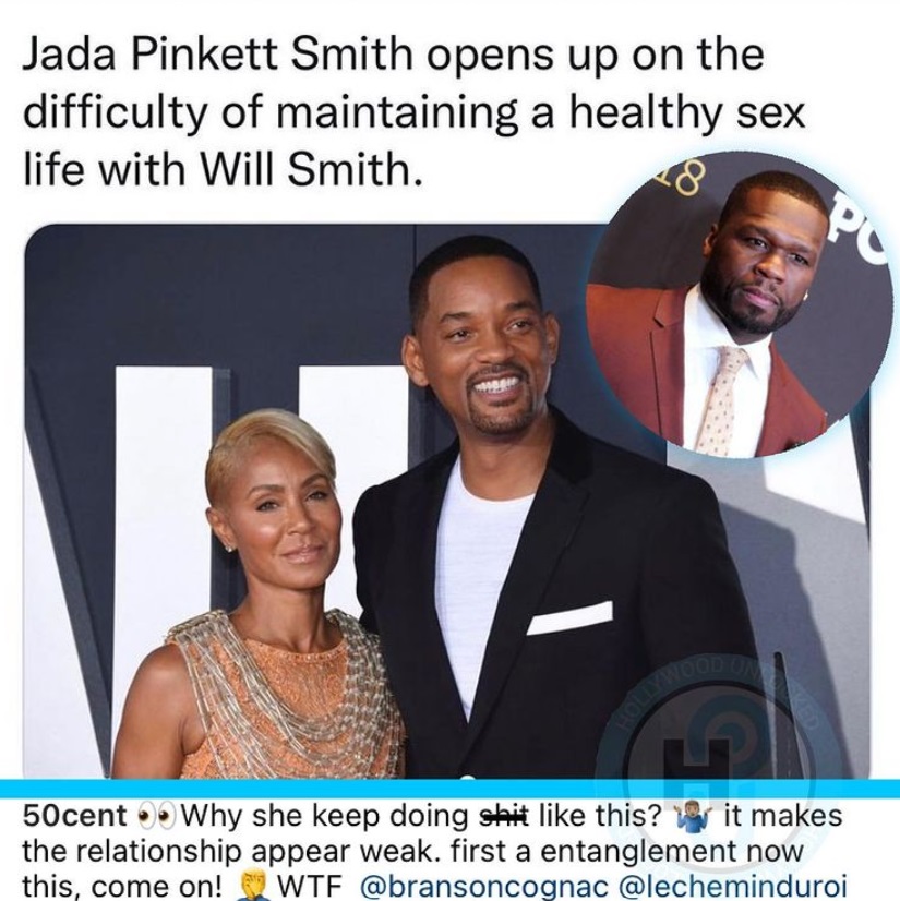50 Cent says Jada is making her relationship with Will Smith look weak