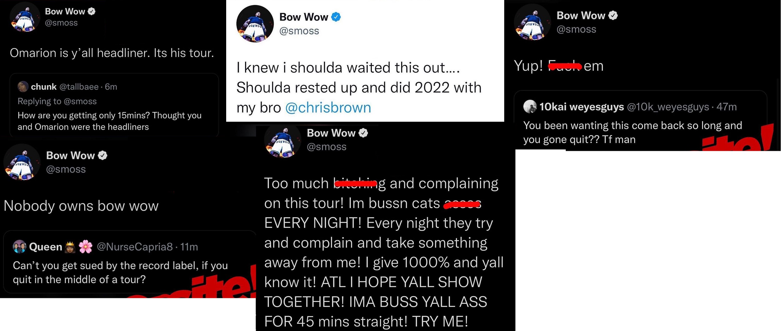 Bow Wow quits The Millennium Tour, says Omarion is the headliner
