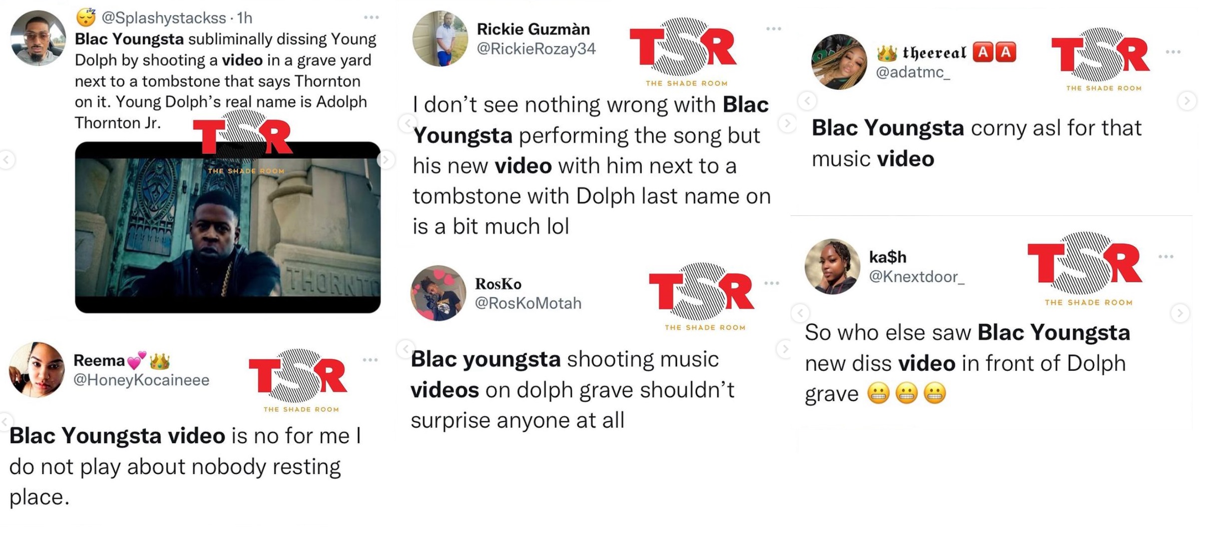 Blac Youngsta uses Young Dolph's last name on tombstone in new video