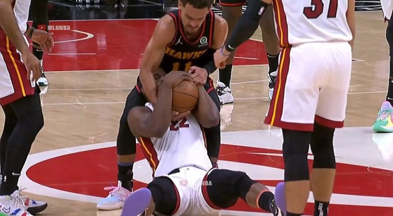 Jimmy Butler punched Trae Young while battling for the ball