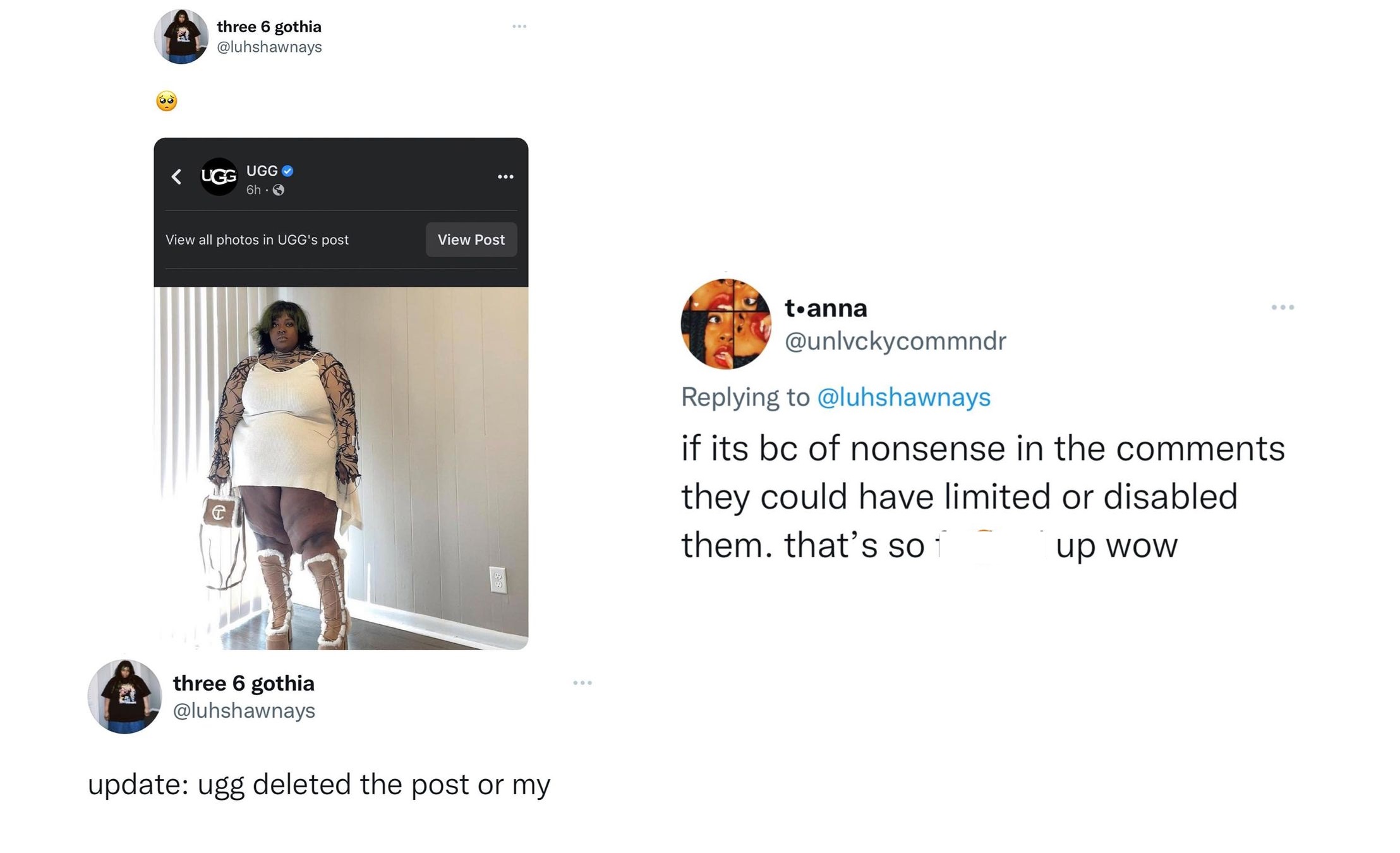 UGG took down pic of plus-sized black woman due to Facebook bullying