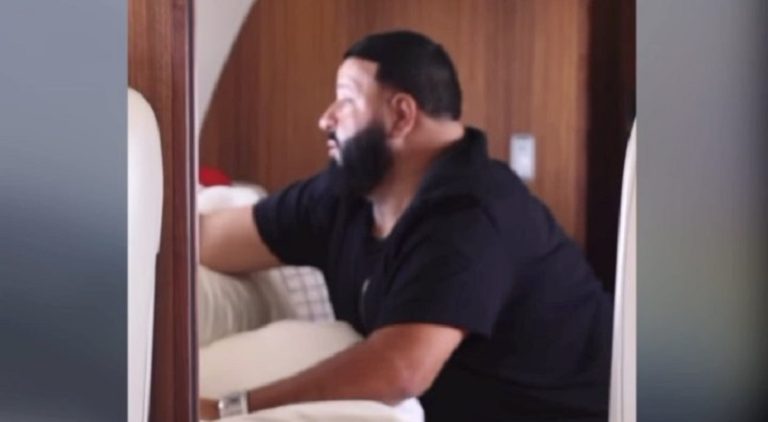 DJ Khaled gets scared when his airplane hits turbulence