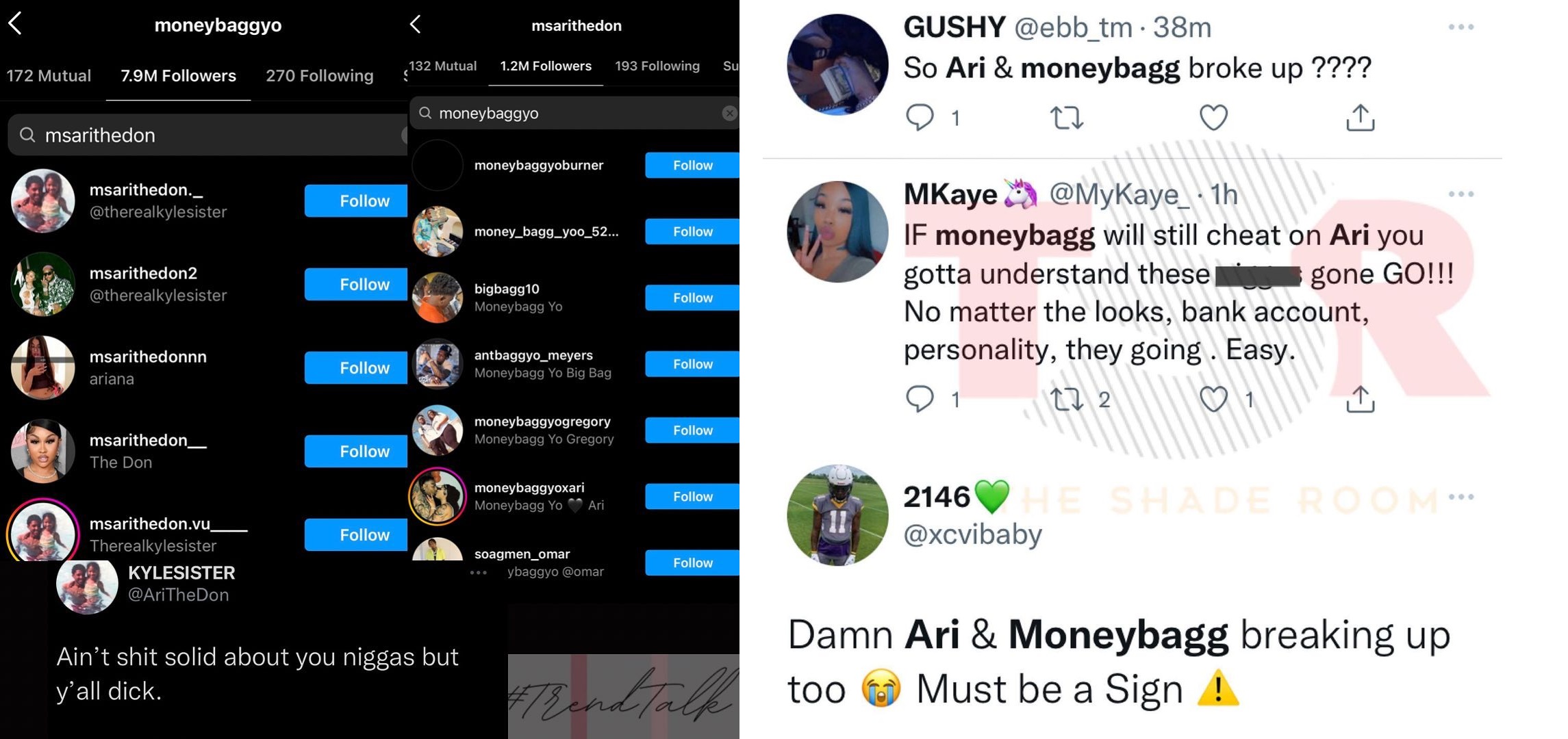 Ari and Moneybagg Yo have unfollowed each other on Instagram