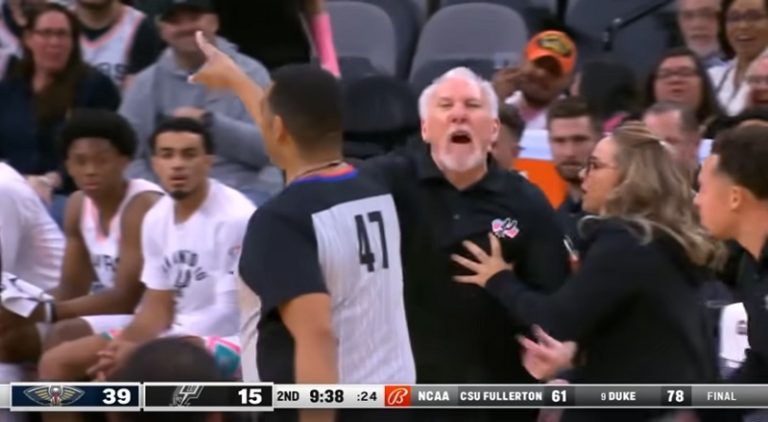 Gregg Popovich gets ejected after trying to fight the ref