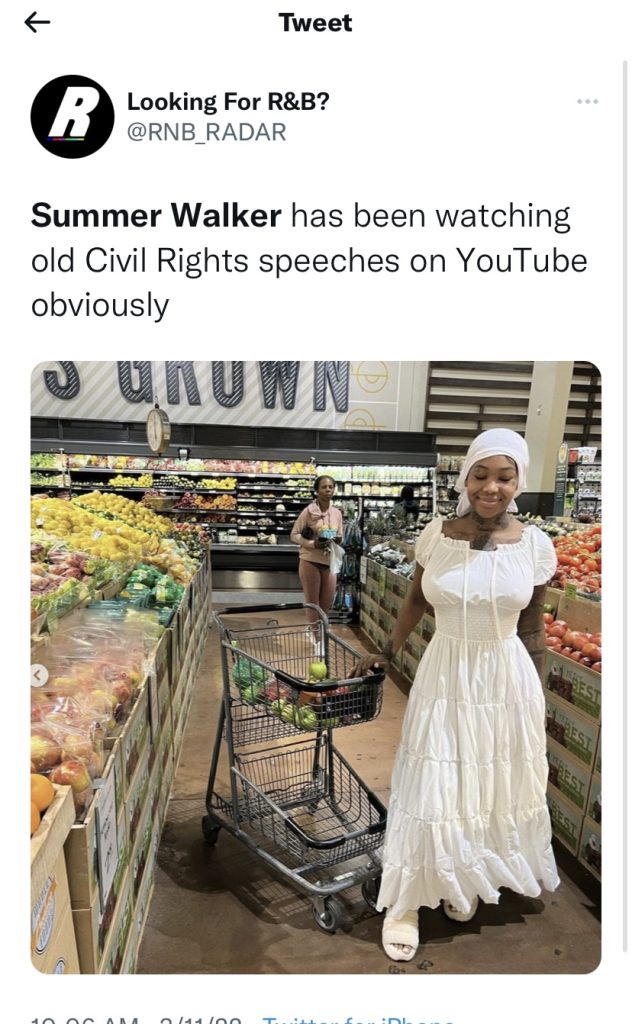 Summer Walker goes viral for grocery shopping outfit