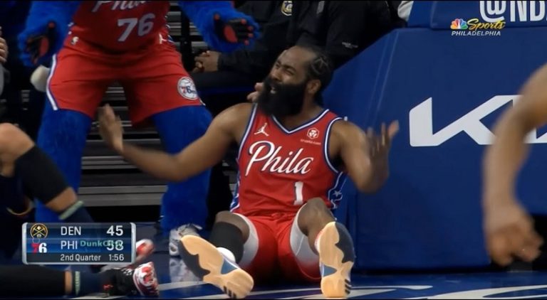 James Harden gets mad after refs don't call Aaron Gordon for foul