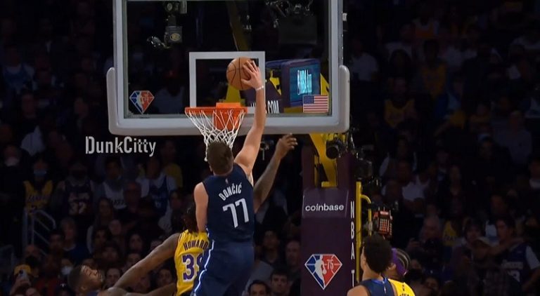 Luka Doncic dunks on Dwight Howard and silences the LA crowd