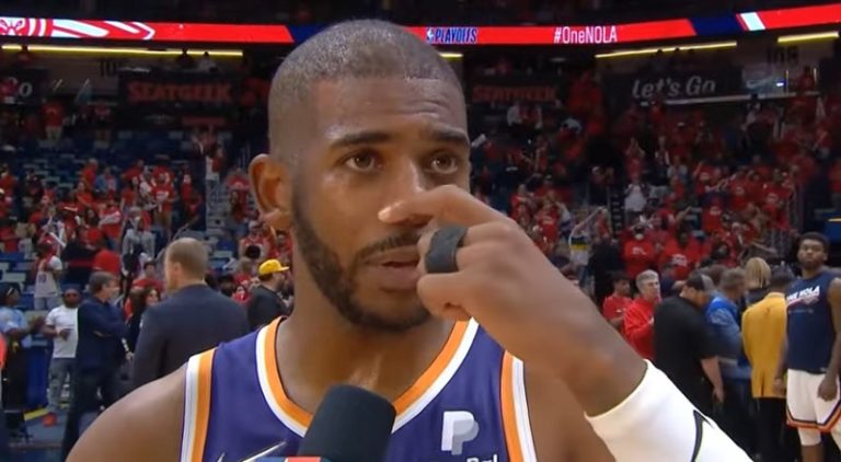Chris Paul gets emotional and tears up after Suns eliminate Pelicans