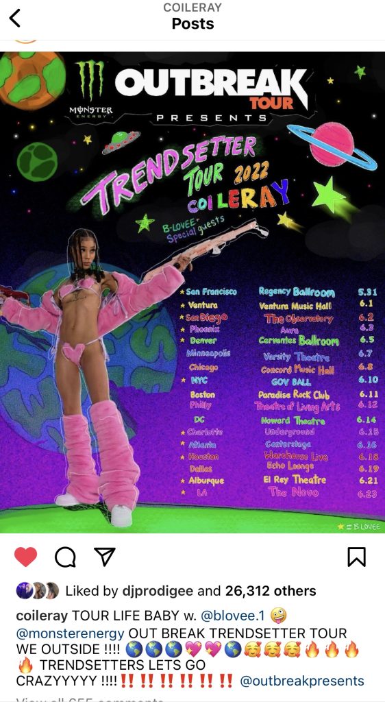 Coi Leray announces "Trendsetter Tour"