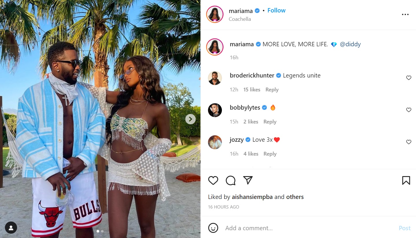Mariama Diallo posts pics with Diddy at Coachella sparking dating rumors