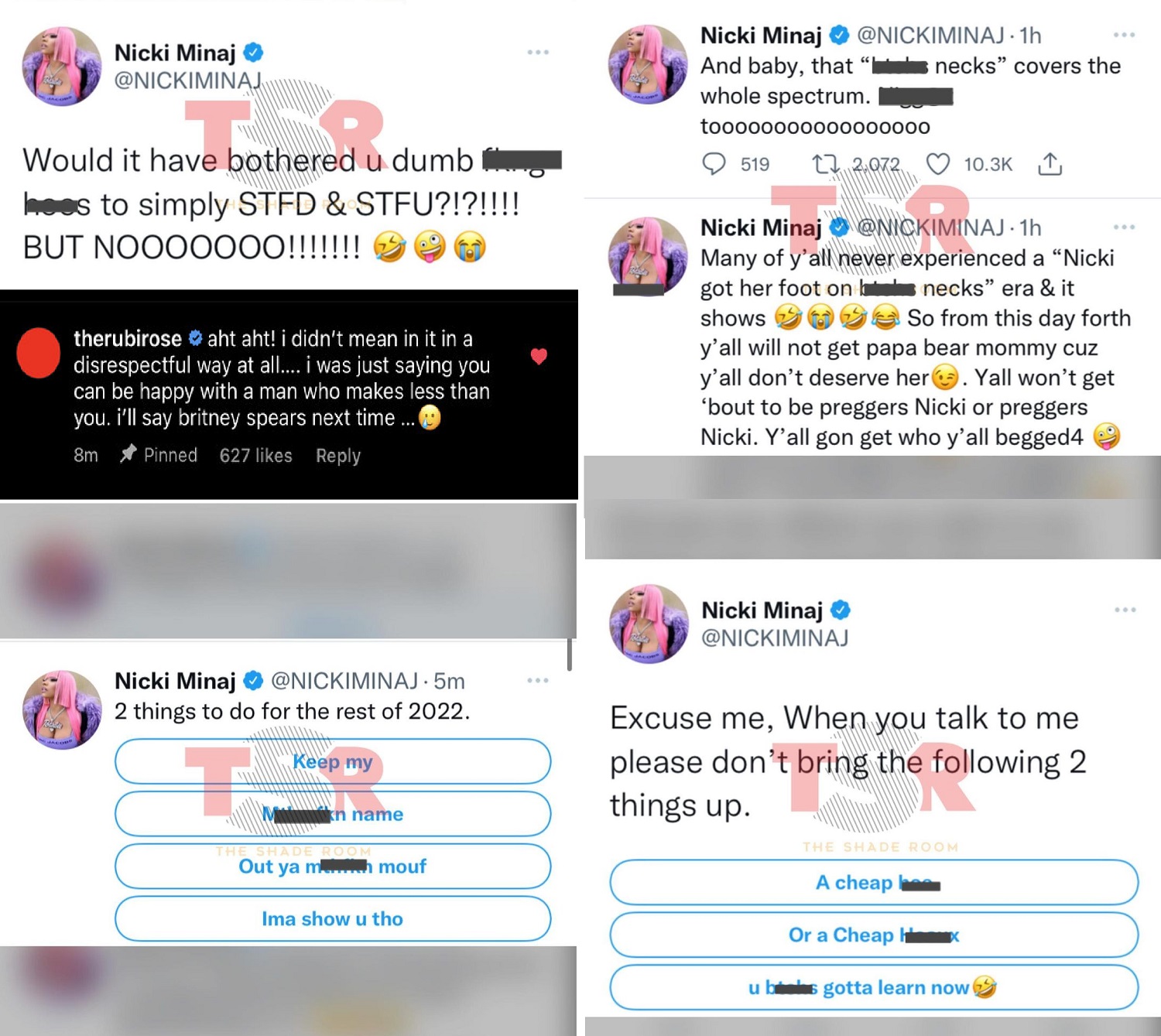 Nicki Minaj says STFU after Rubi Rose speaks on her marriage