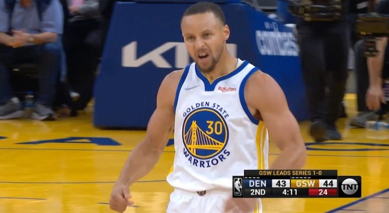 Steph Curry says I'm f-cking back boy after scoring on Nuggets